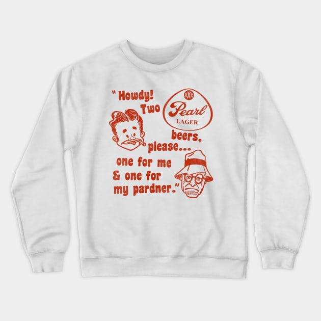 Pearl Lager Retro Defunct Beer Crewneck Sweatshirt by darklordpug